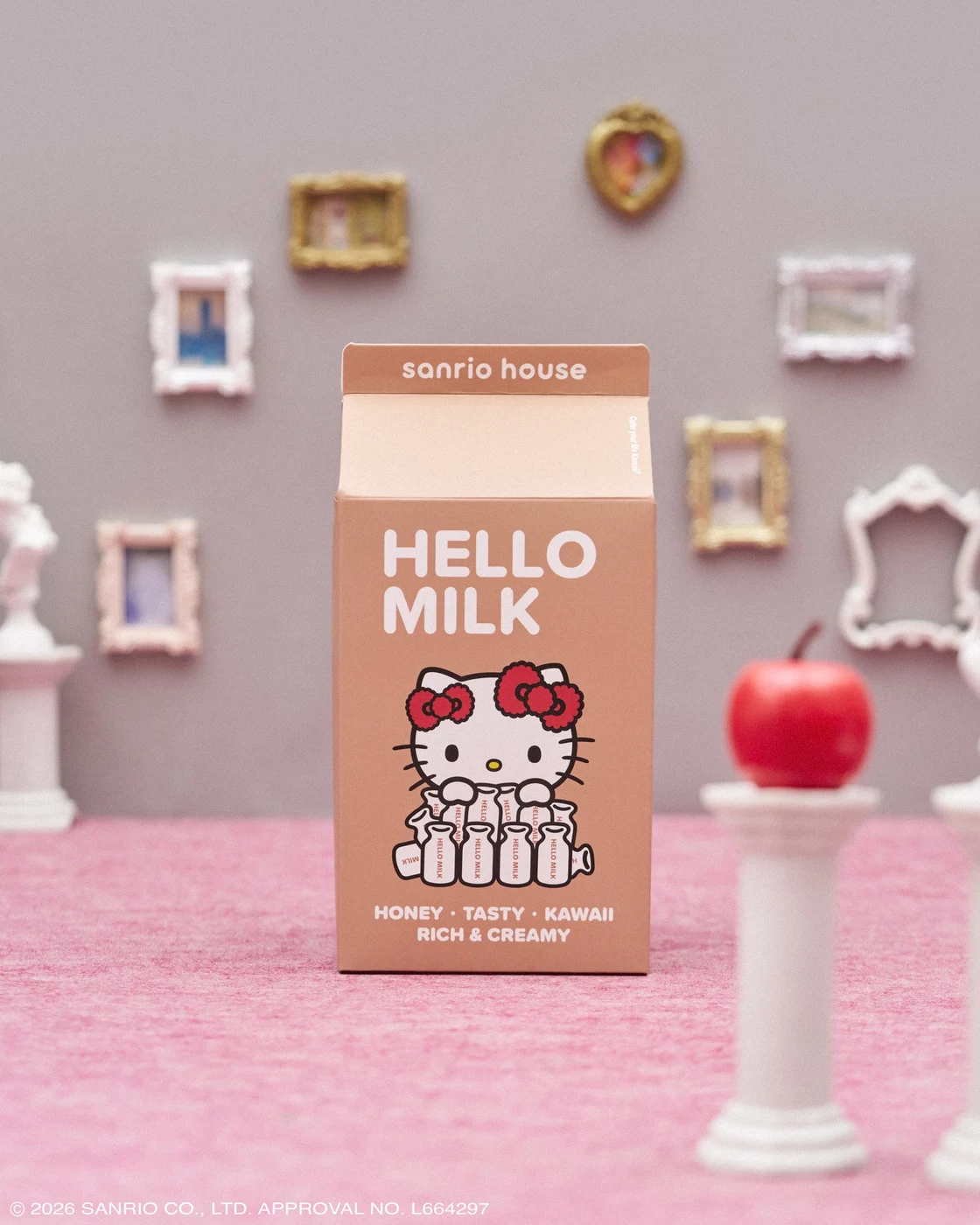 カフェオレデザインのミルク型パッケージ。中身は開封前には選べません。