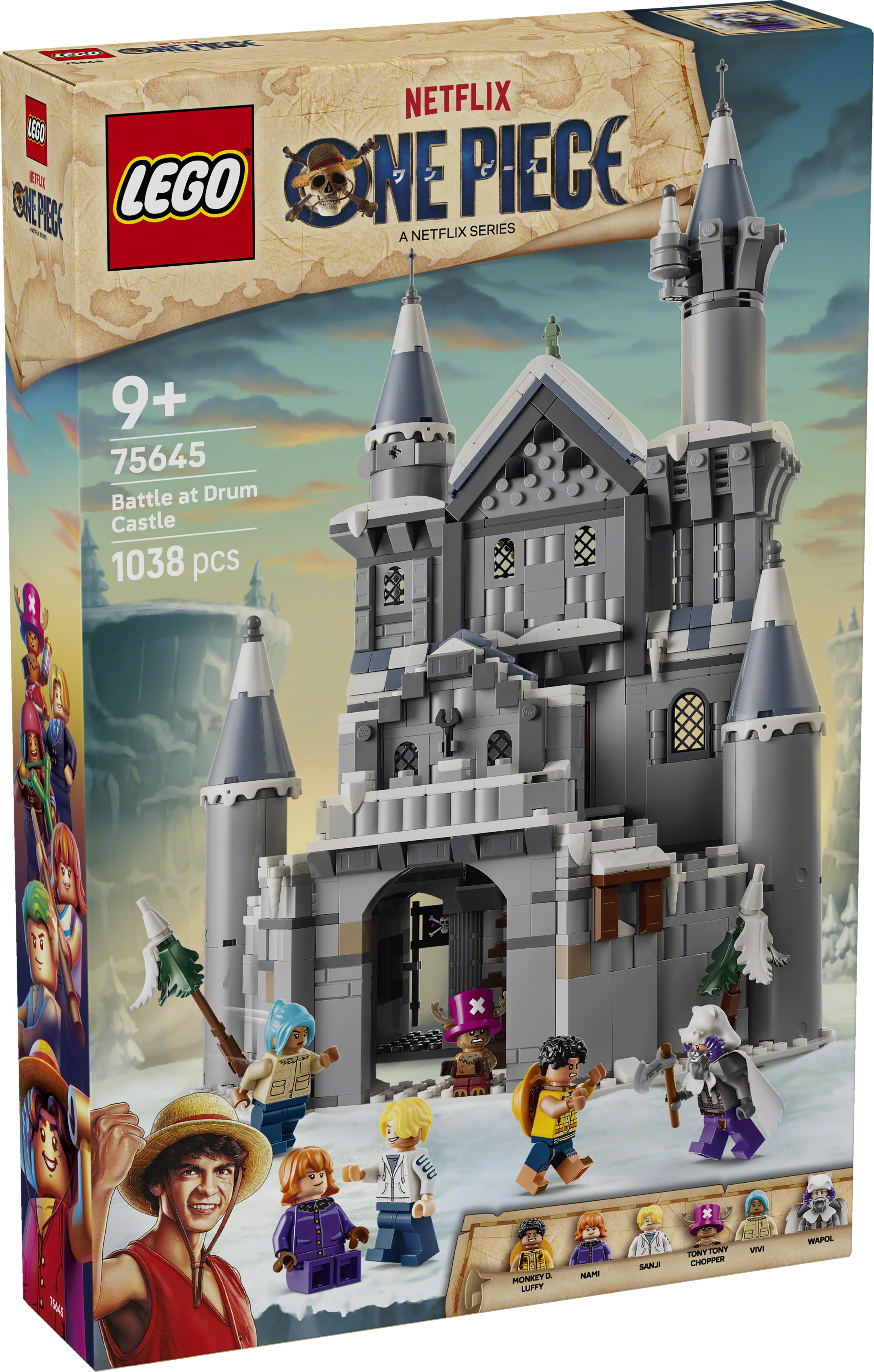 箱正面。75645・1038 pcs・9+と付属6体の欄。 画像:レゴグループ公式ニュースルーム/©2026 The LEGO Group