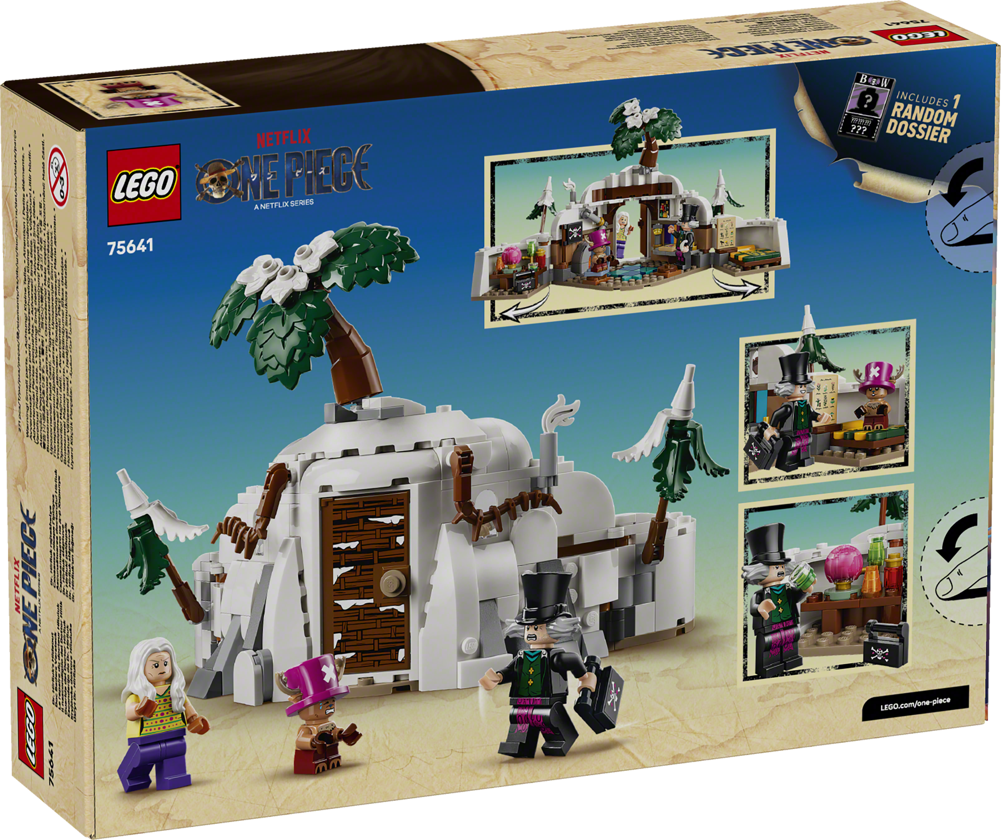 箱背面。山の開閉と1 RANDOM DOSSIERの表示。 画像：レゴグループ公式ニュースルーム／©2026 The LEGO Group