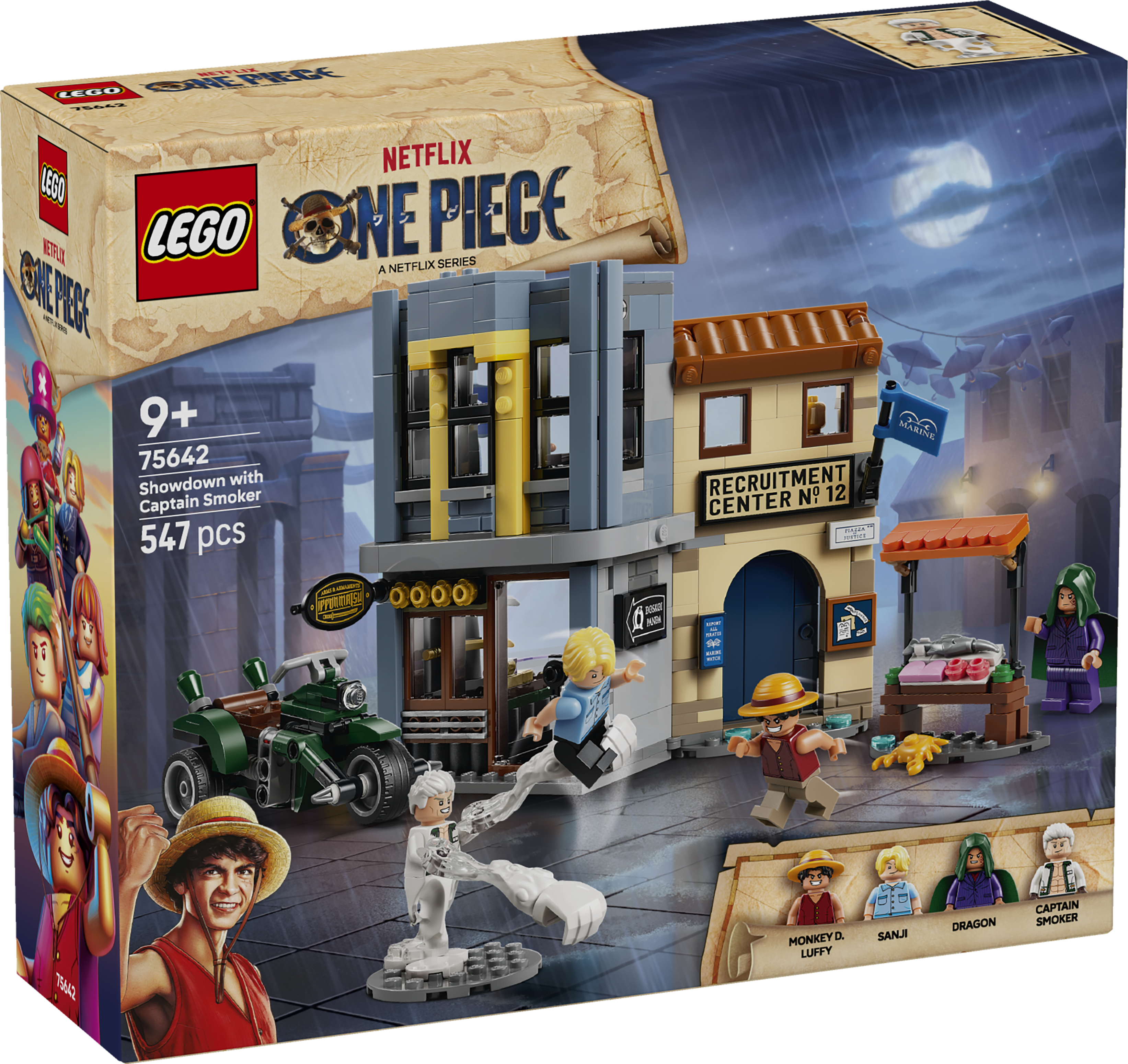 箱正面。75642・547 pcs・9+と付属4体の欄。 画像：レゴグループ公式ニュースルーム／©2026 The LEGO Group
